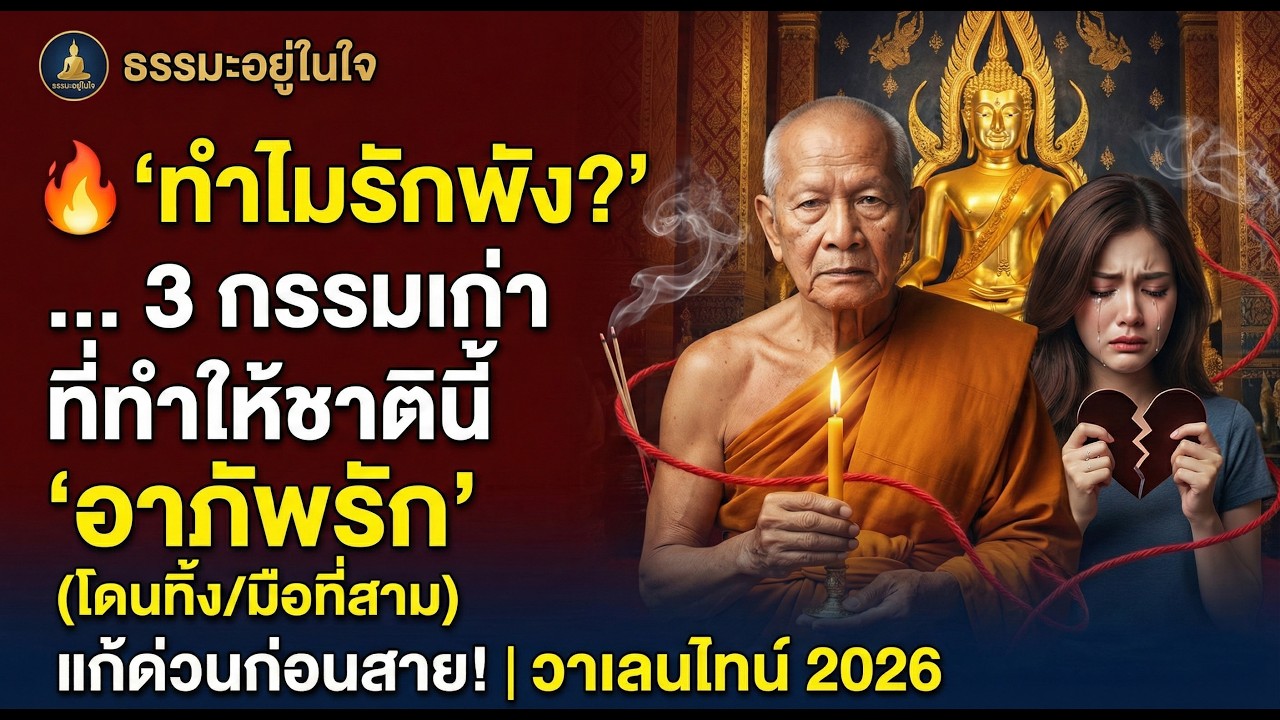 ทำไมรักพัง? ... 3 กรรมเก่า ที่ทำให้ชาตินี้ 'อาภัพรัก' (โดนทิ้ง/มือที่สาม) แก้ด่วนก่อนสาย!