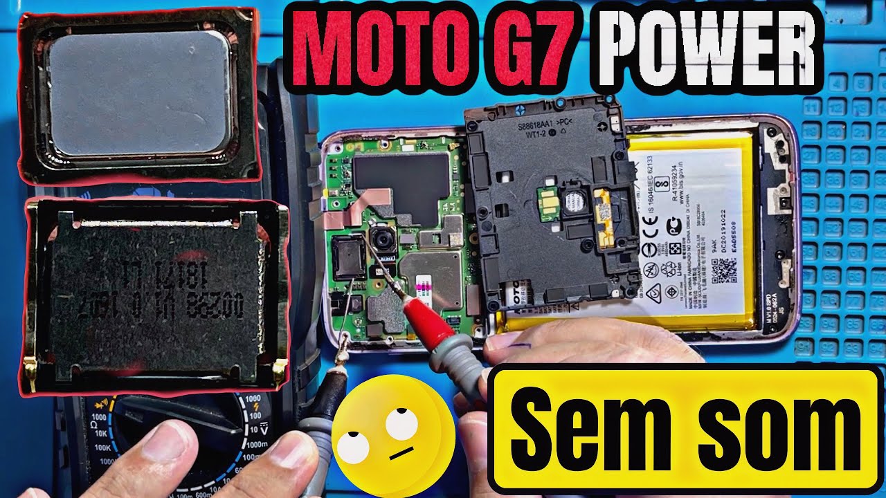 Motorola G7 Power Não sai som ou está baixo  | Como trocar alto falante e fazer limpeza na grade
