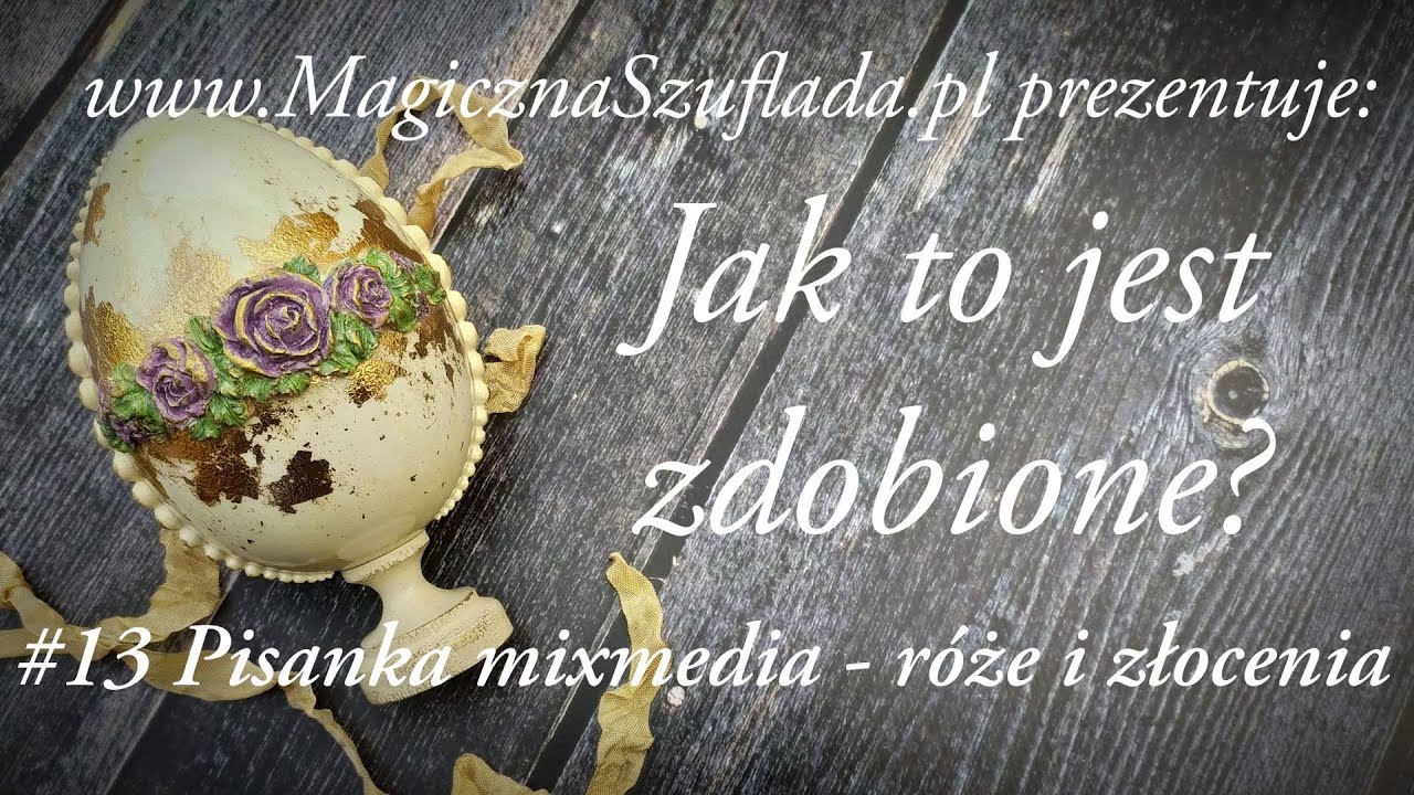 Pisanka - mixmedia i złocenia