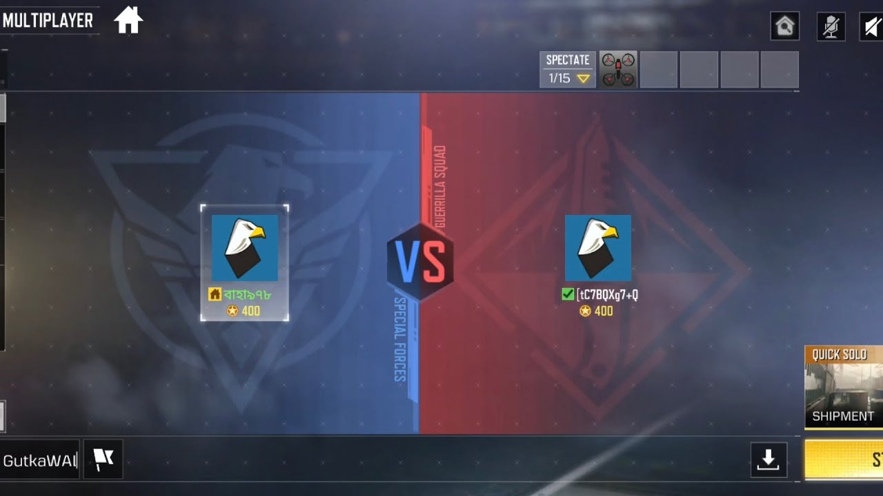 Shipment, Room, Sniper 1vs1 Gameplay  (Call of duty mobile)