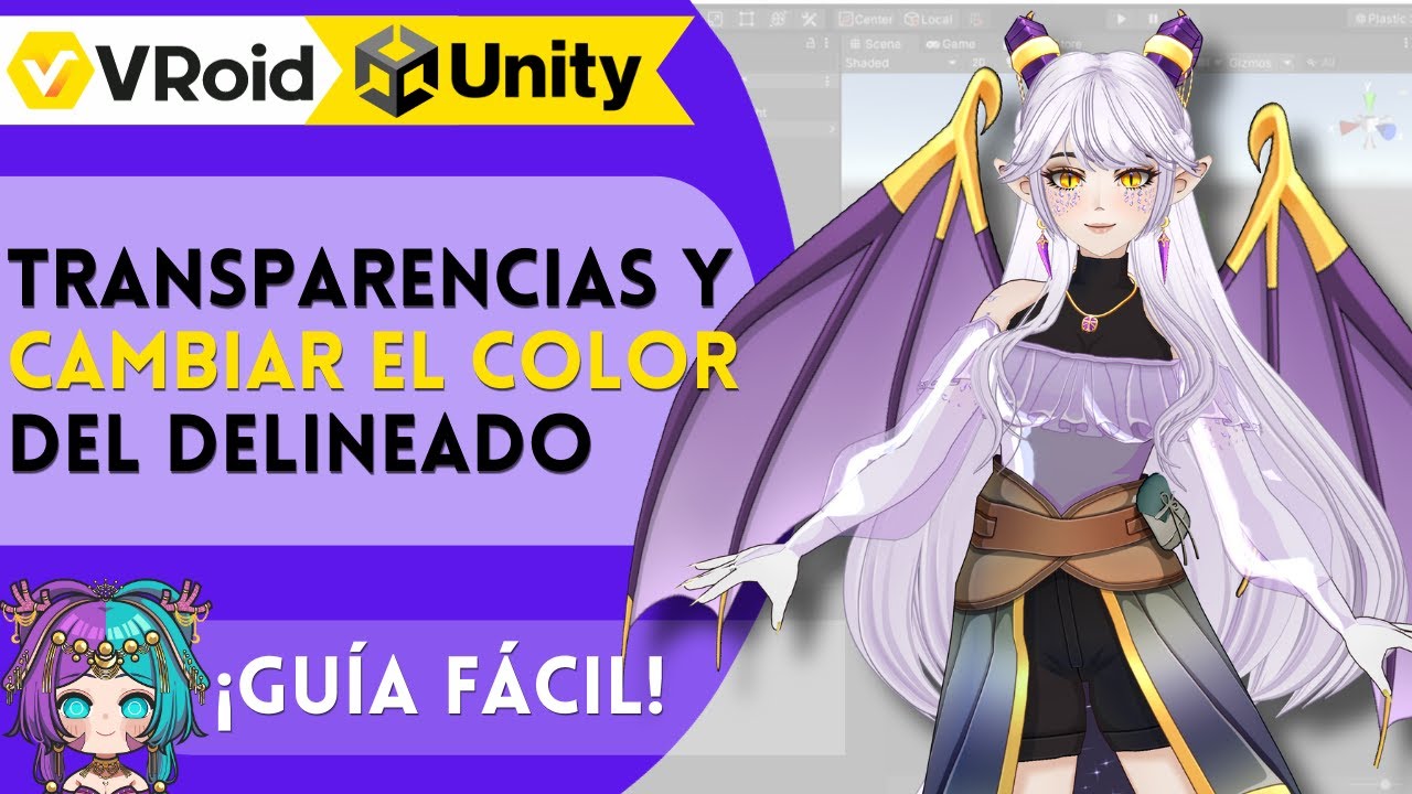 MANUAL DE VROID + UNITY //  2. Transparencias y Cambiar el Color del Delineado