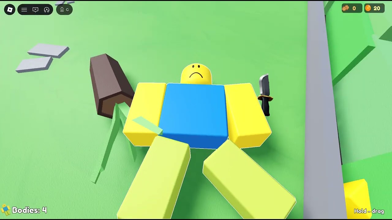 Playing Hide the Body in Roblox with my friend