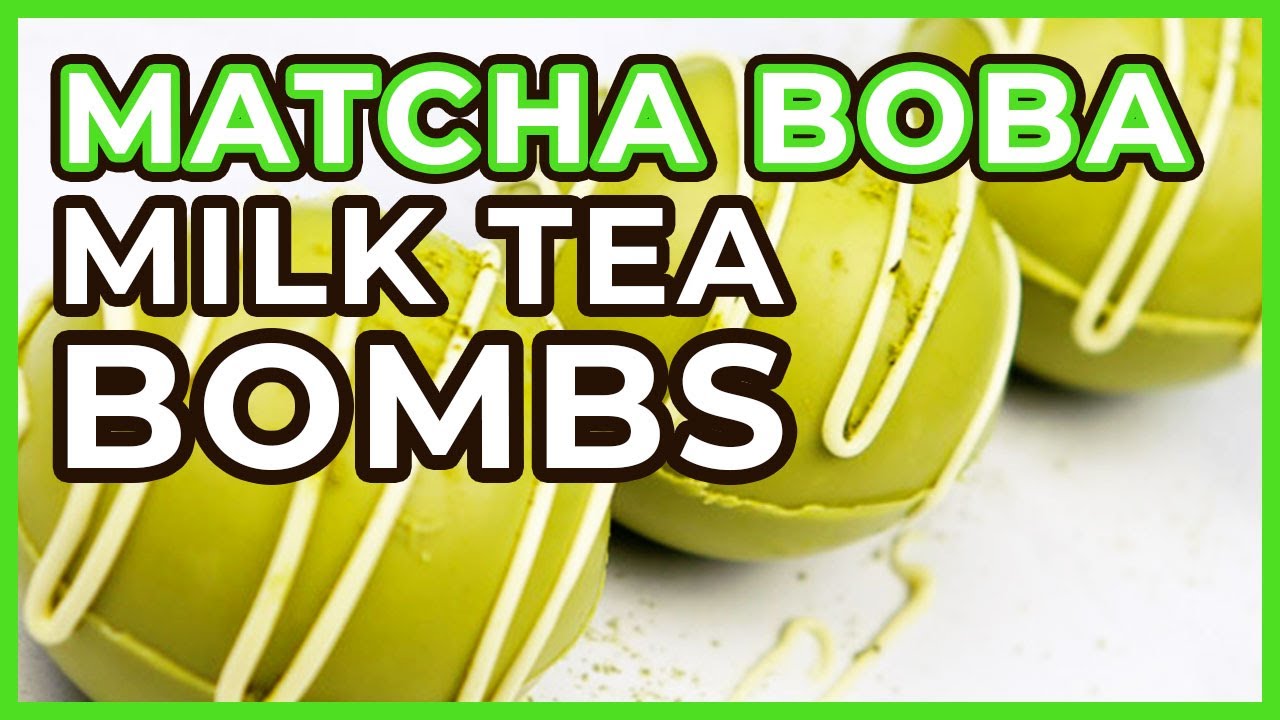 Matcha BOBA Milk Tea Chocolate Bombs! (3 INGREDIENTS ONLY)