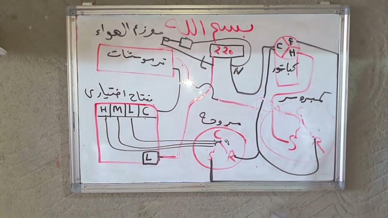 شرح مبسط للتكييفات الشباك التوصيلات الكهربائية