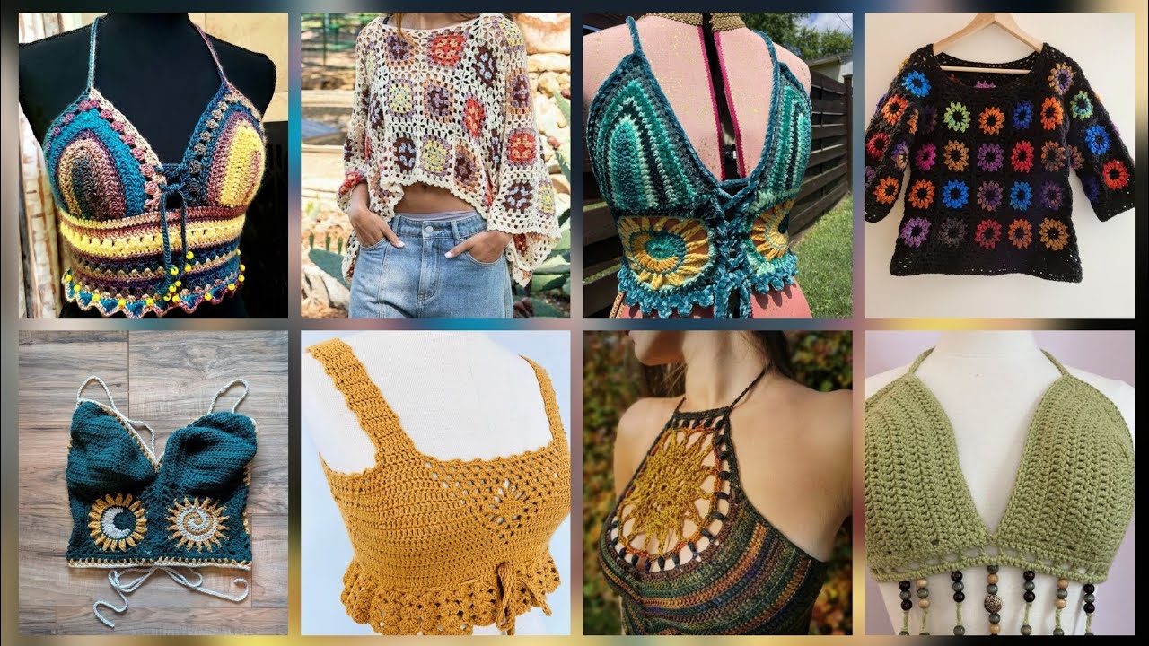 Most beautiful stylish crochet tops blouse design #2025