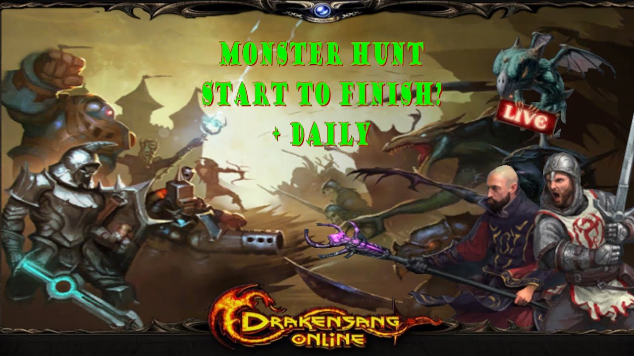 Drakensang Online | Monster Hunt Start to finish? + Daily | Mage | GAMEPLAY 🎮Rock and Chat
