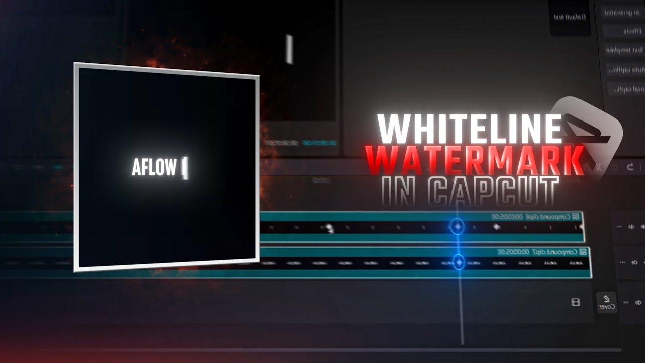 Smooth Whiteline Watermark Animation ||  CAPCUT PC TUTORIAL