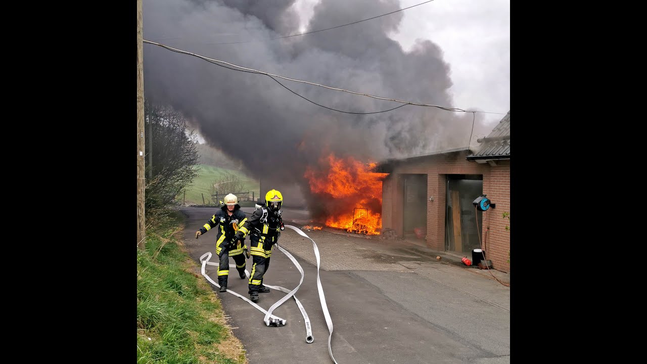 Garagenbrand Obere Erzebach 23. April 2022