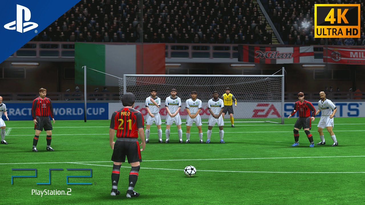 FIFA 06 | &laquo;Милан&raquo; против &laquo;Интера&raquo; (Серия А) &mdash; PS2 [4K 60FPS] Геймплей