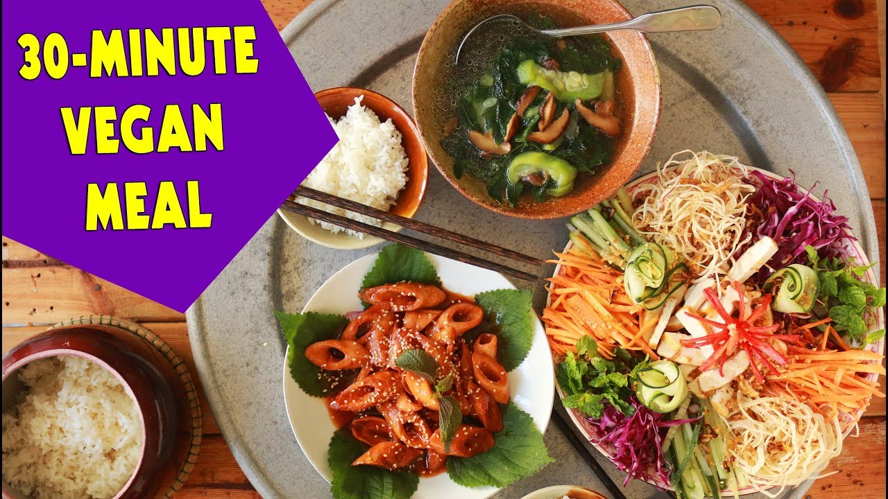 30-minute Vegan Meal (Family Meal Series) - Cơm Chay Ngon Lành Trong 30 Phút | Helen's Recipes