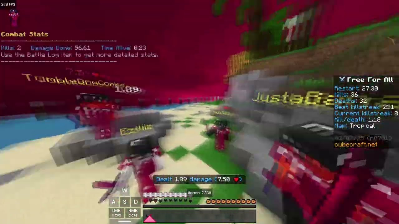 Cubecraft FFA 2v2 Fight