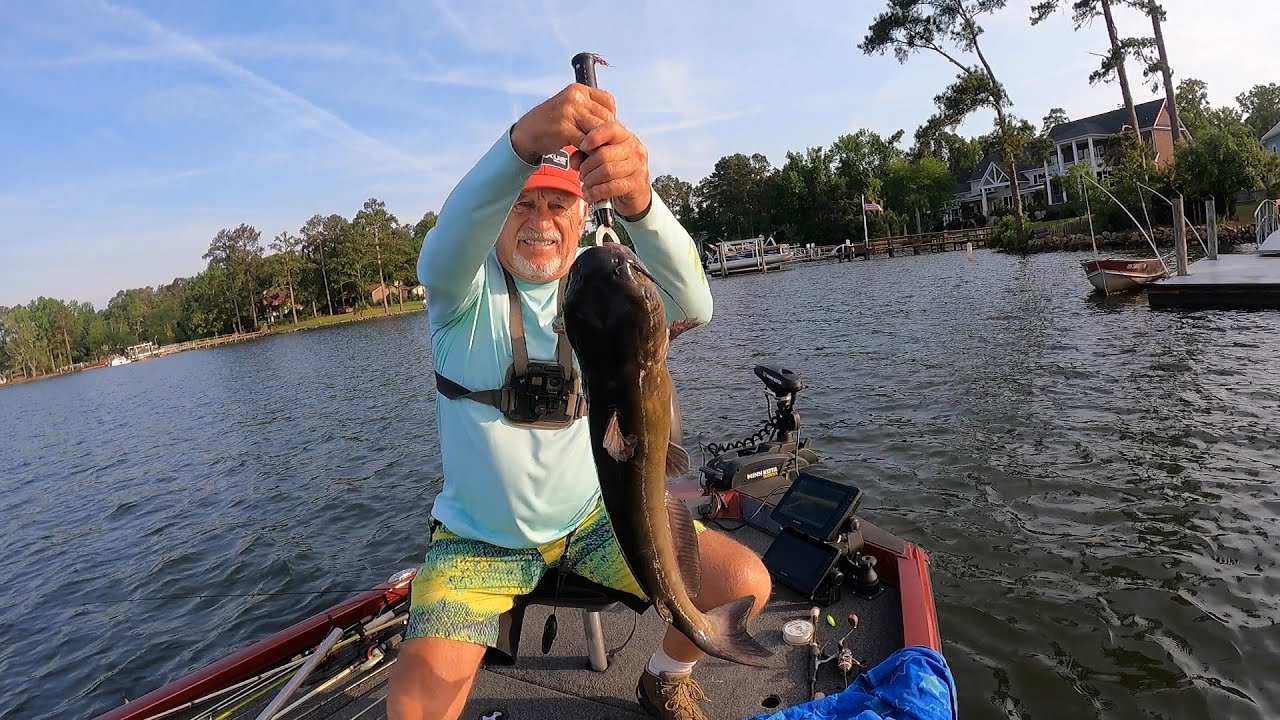 Catching Channel Catfish Casting On Lake Murray, 2025