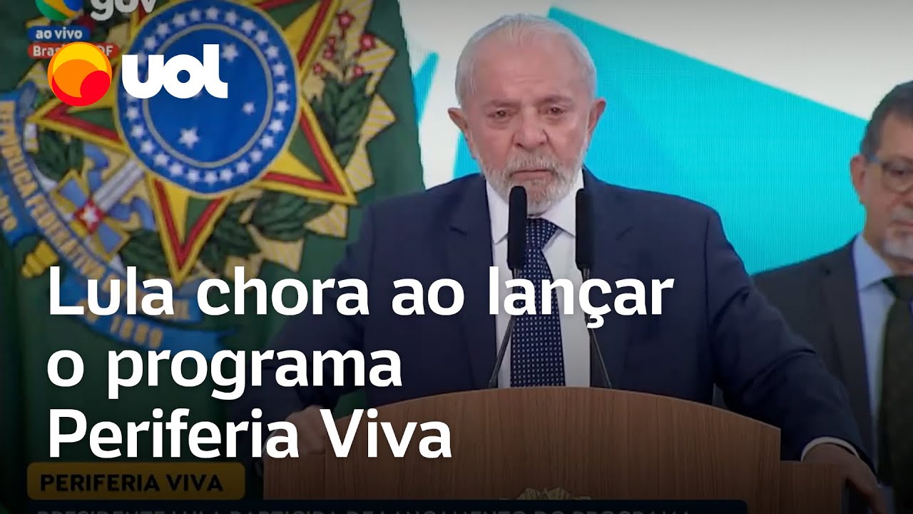 Lula chora ao lançar programa Periferia Viva: 'Parte do povo brasileiro fica com o que resta'