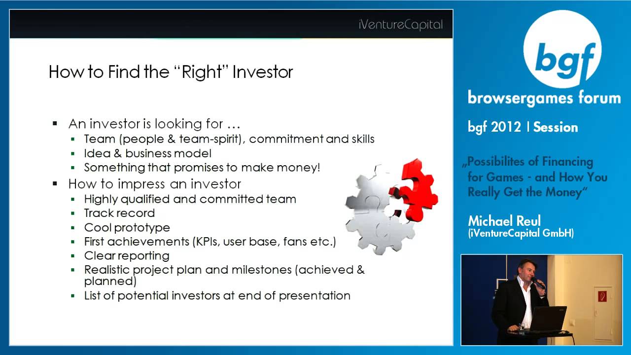 Possibilites of Financing for Games - and How You Really Get the Money - BGF 2012