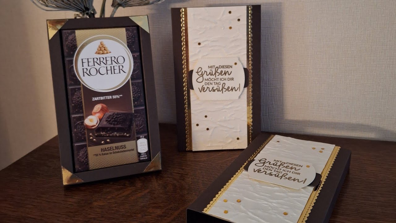 Edle Schokoladenverpackung mit Produkten von Stampin'up!