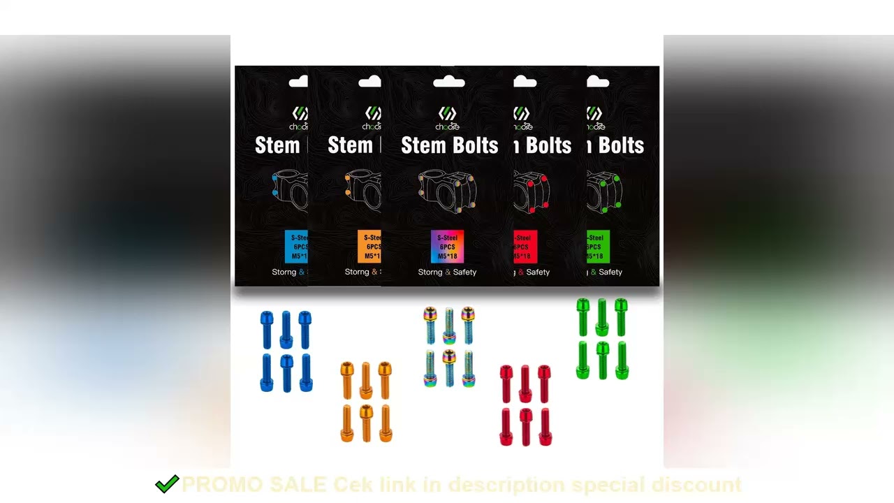 CNC Bicycle Stem Bolt Screws 6 Pcs Steel M5x18mm Bike Stem Fixed Bolts SB511