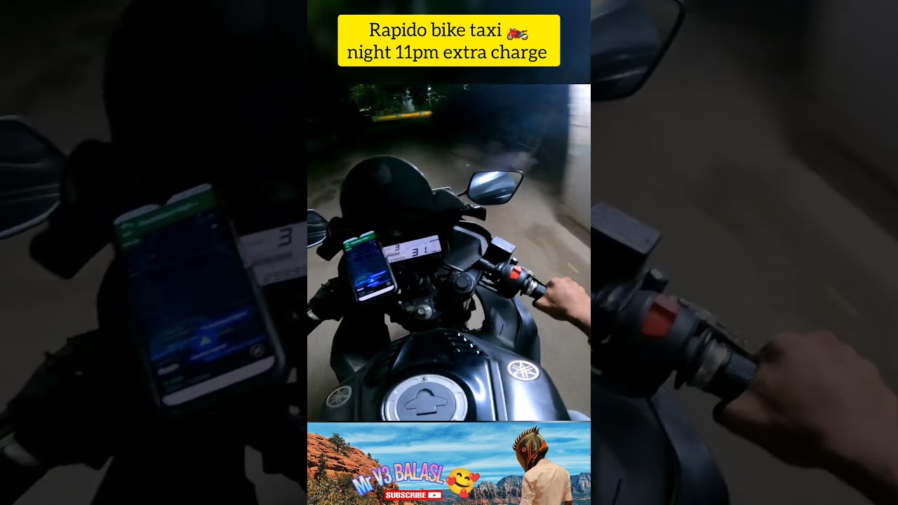 night 11pm extra charge rapido bike taxi 👍 || parttime job #shorts #rapido #shortsfeed #r15v3 #tamil