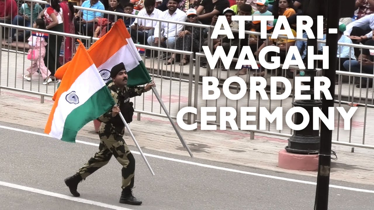 [4K] India - Pak border | Attari - Wagah border ceremony | India Independence Day