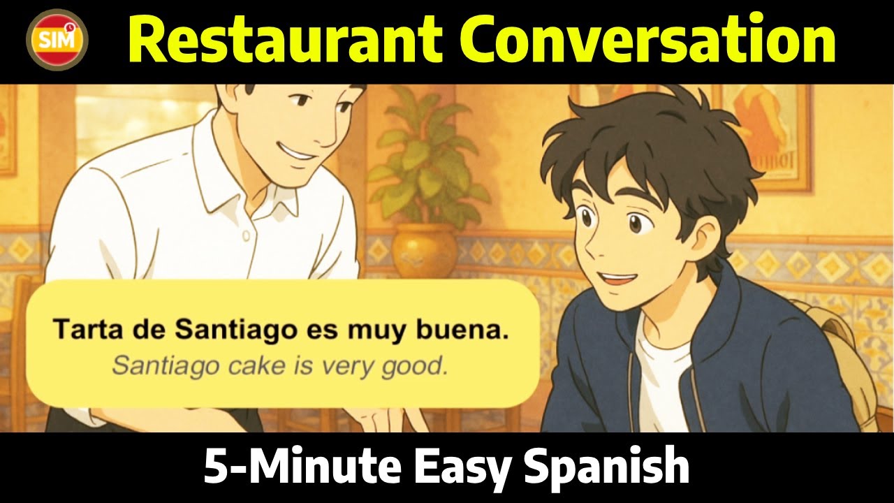 5-Minute Spanish Restaurant Conversation 🍽️ | Order Food in Spanish for Travelers