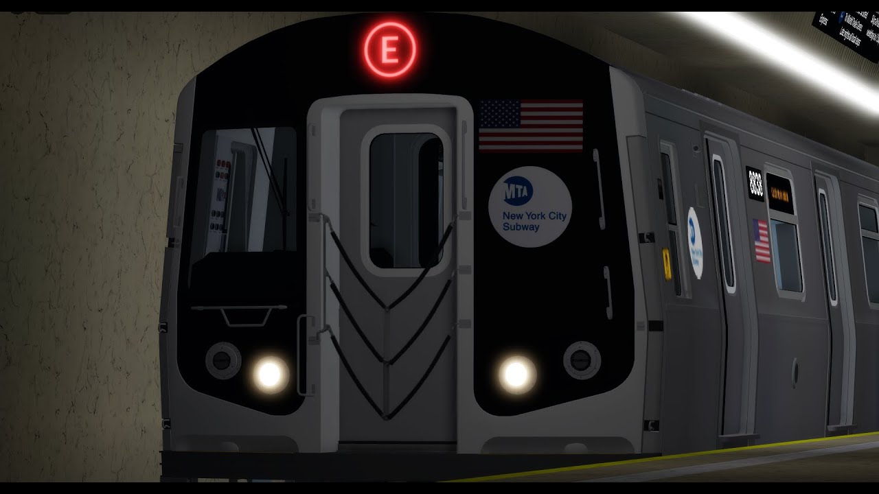 E train from Jamaica Center- Parsons/Archer to World Trade Center (Roblox)