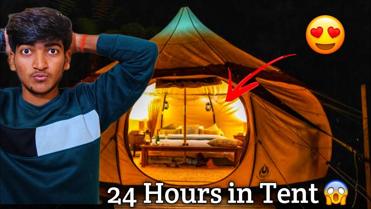 Living 24 Hours in Tent Challenge 😱 | Will we survive ? 🔥
