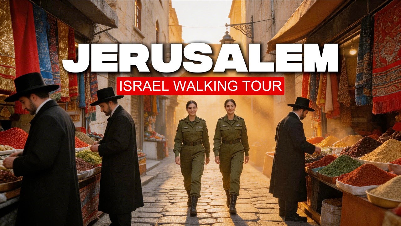 Inside JERUSALEM's Old City Markets 4K 60 FPS