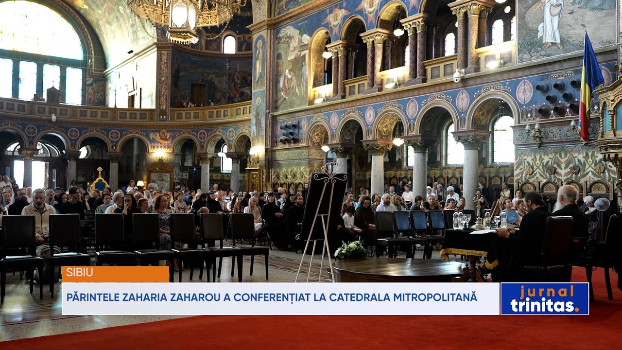 Părintele Zaharia Zaharou a conferențiat la Catedrala Mitropolitană din Sibiu