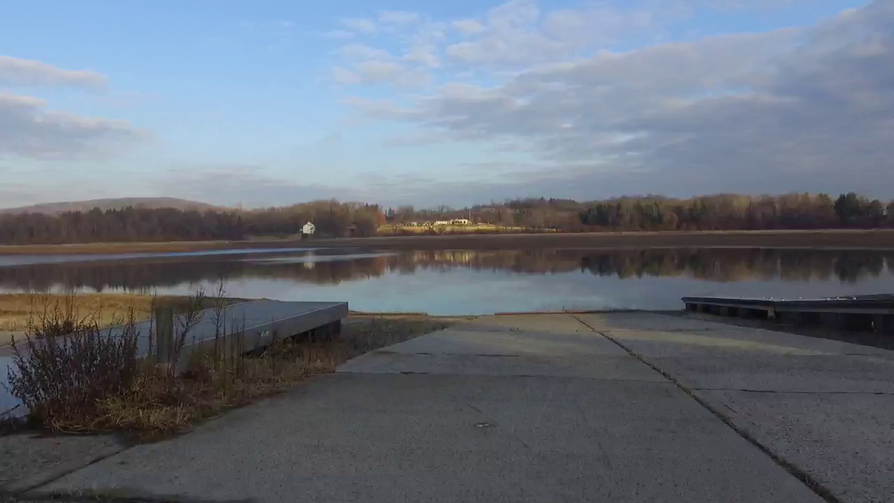 Spruce run Reservoir Drone footage 12/12/16