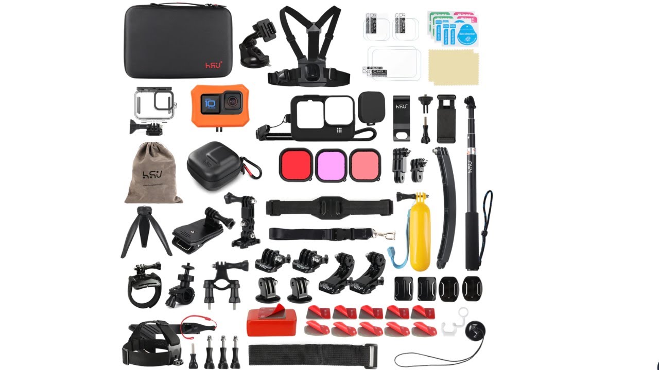 GoPro accessories 72 in 1 + Windslayer + Extension Arm Review | BELLON