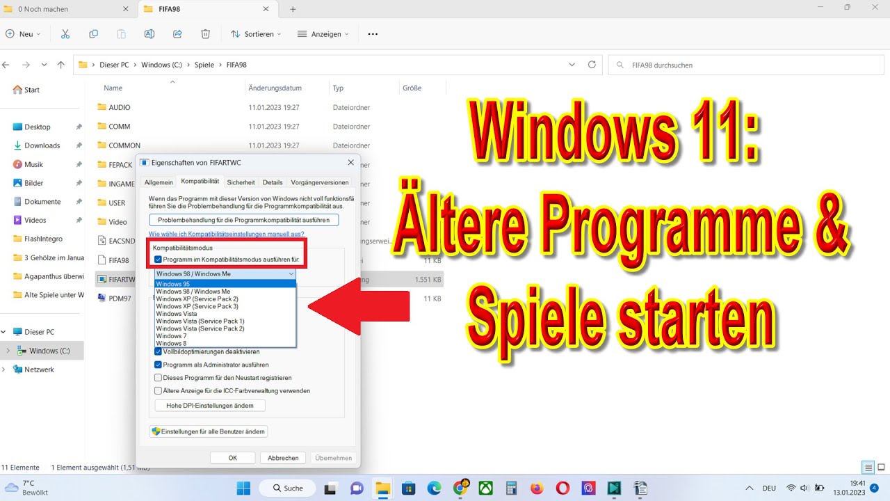 Alte Programme & Spiele unter Windows 11 starten - Windows 11 Kompatibilit&auml;tsmodus aktivieren