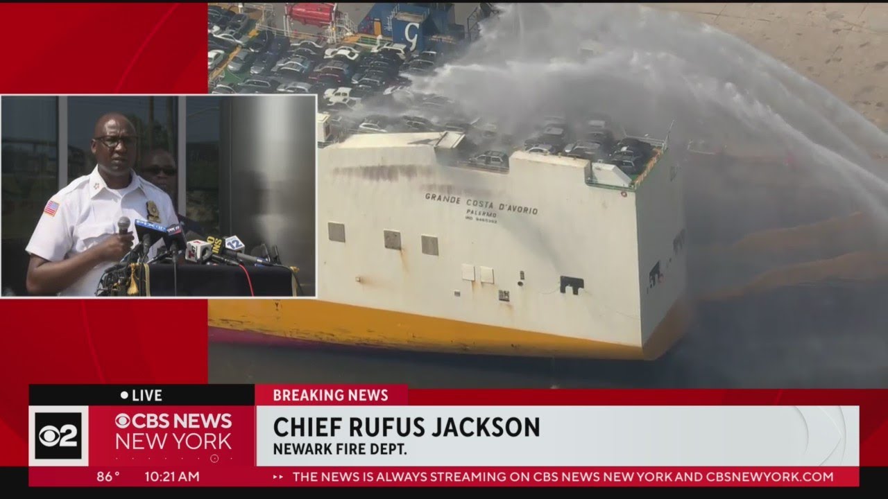 Newark officials share update on deadly cargo ship fire