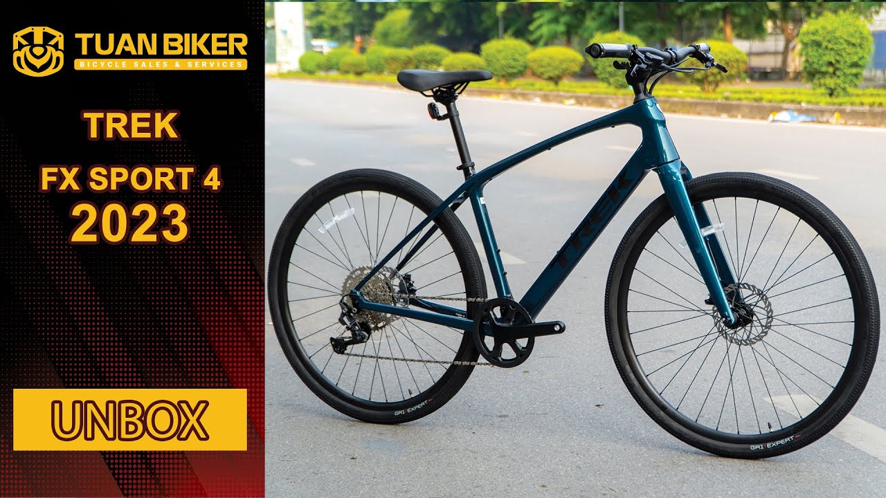 Trek FX SPORT 4 2023 Unbox | Hybrid bike with Carbon frame | TUANBIKER