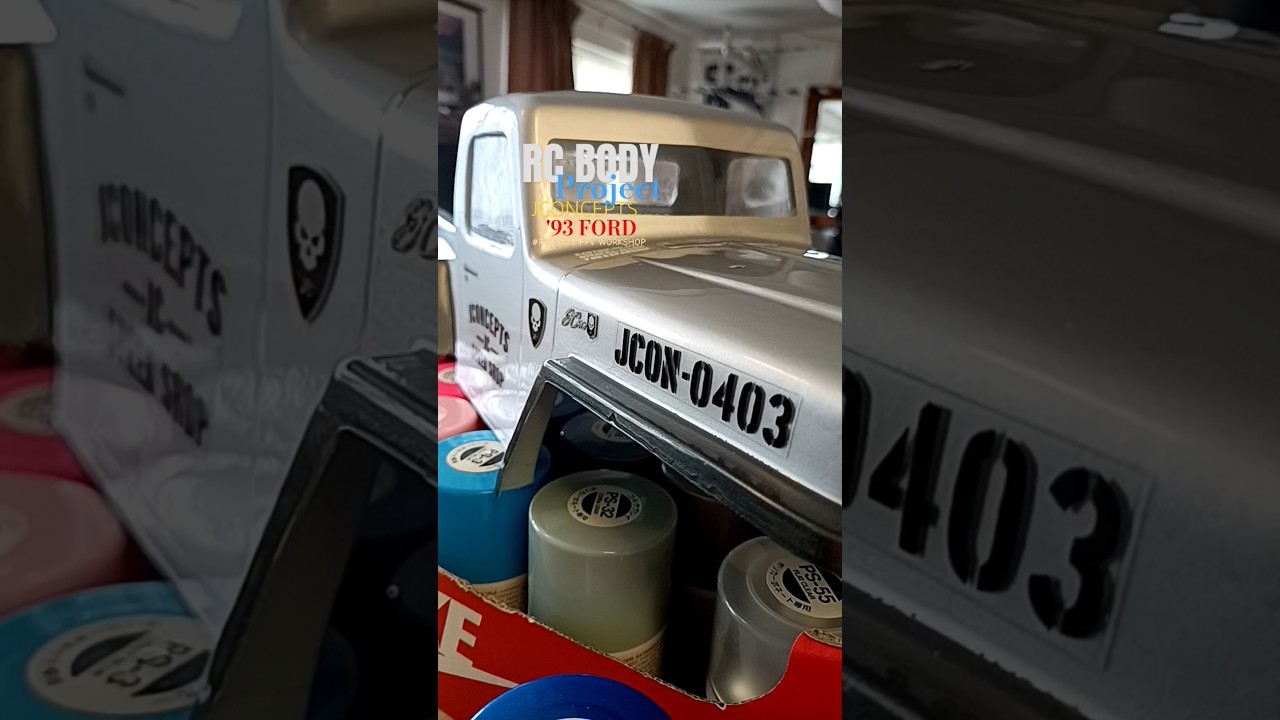HOW TO SPRAY RC BODY TAMIYA PS-16 PAINT JCONCEPTS '93 FORD F-150 CREEP LANDMINES CRAWLER 
