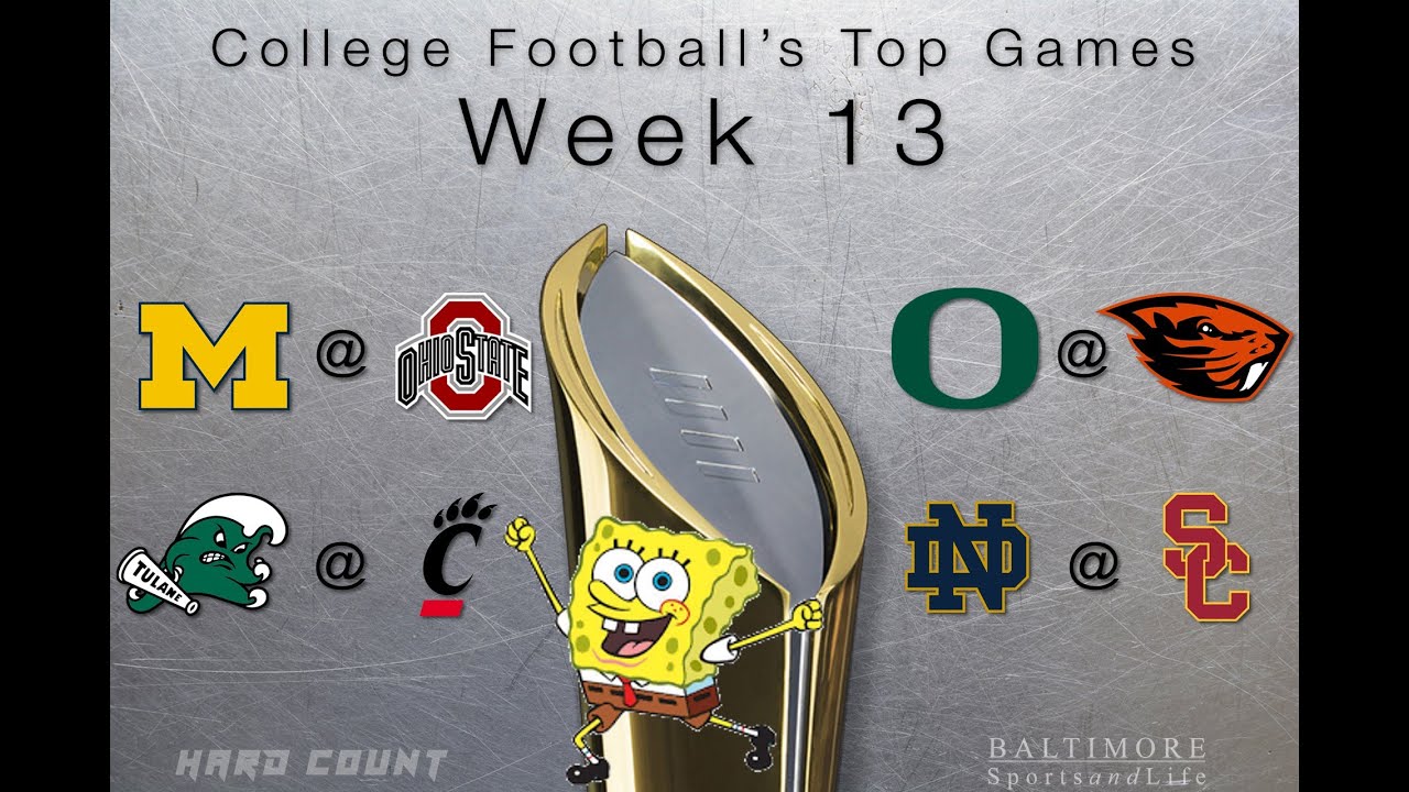 2022 College Football Week 13 Portrayed by SpongeBob