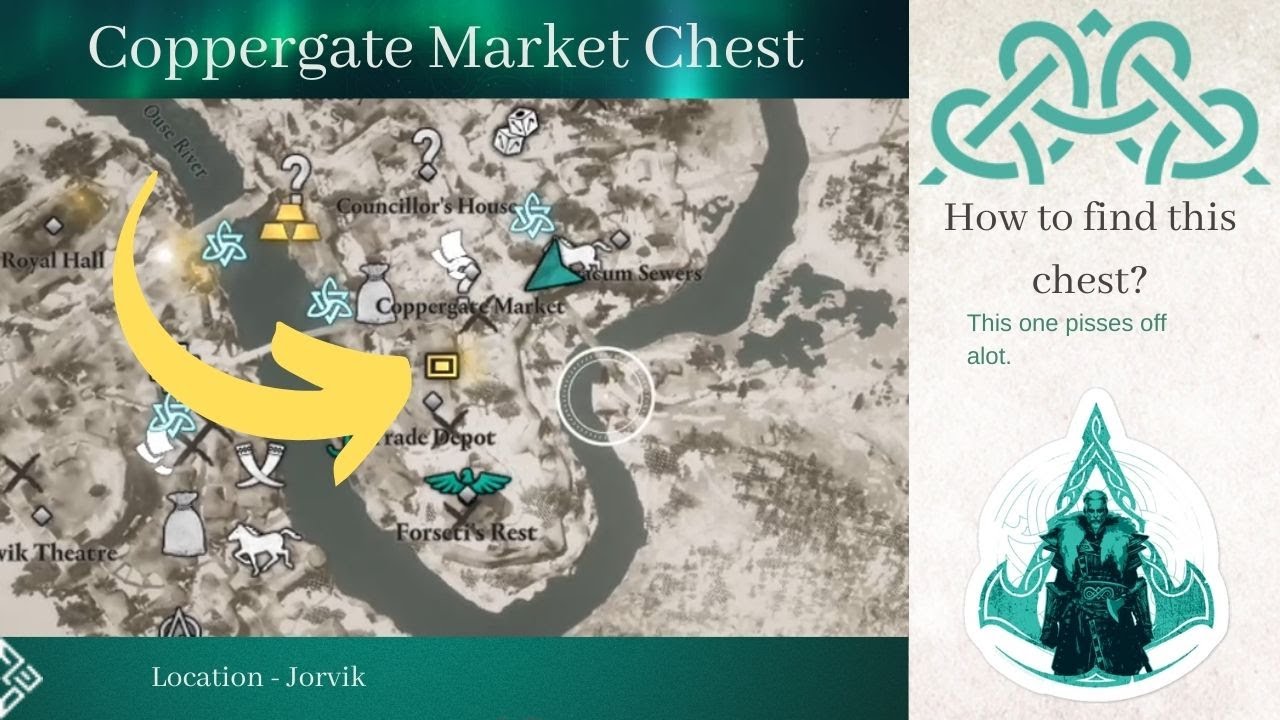 Coppergate Market Underground Chest Location in Jorvik - Assassin&rsquo;s Creed Valhalla