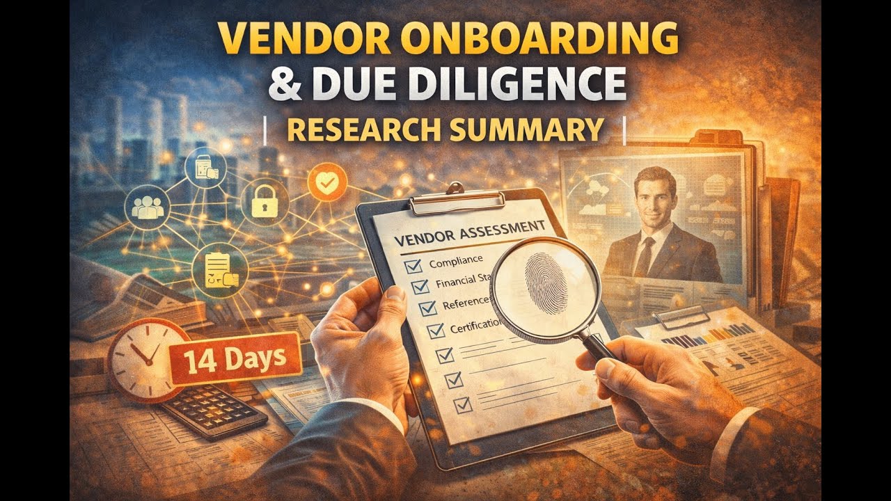 Vendor Onboarding & Due Diligence | Research Summary