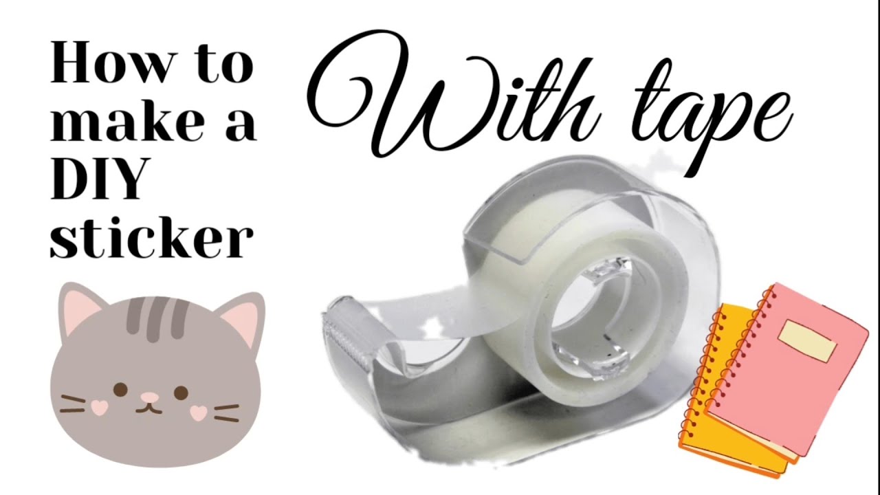 How to make free sticker with only tape #DIY sticker