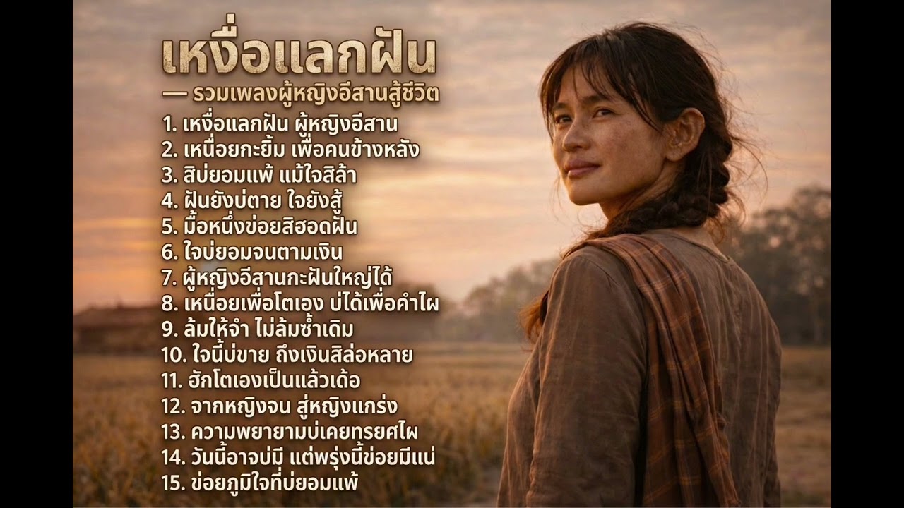 🎧 เหงื่อแลกฝัน — รวมเพลงผู้หญิงอีสานสู้ชีวิตฟังยาว ๆ ให้ใจมีแรงไปต่อ | เสียงใจคนบ้านนา