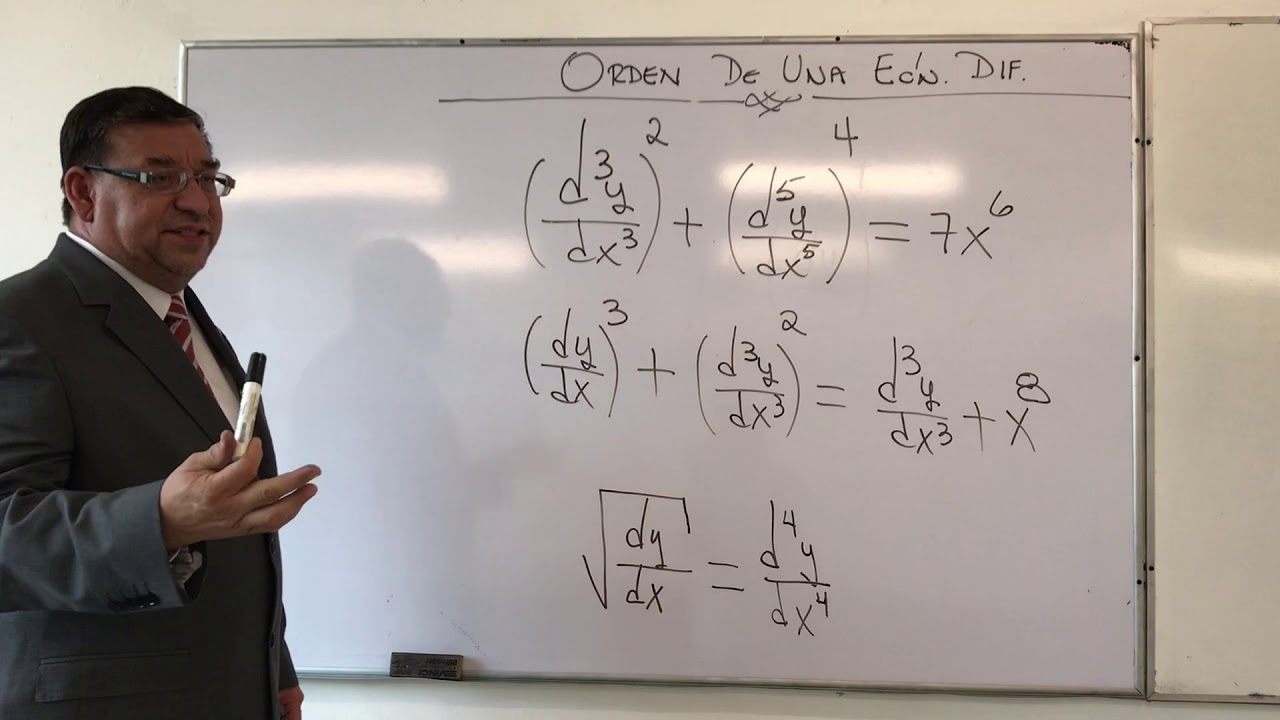 orden de una ecuación diferencial dada