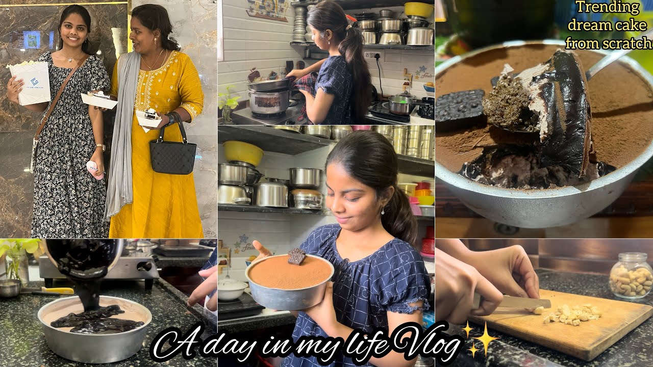 Vlog#16 ✨A day in my life Vlog❤️||Trending 5 in 1 Torte Dream cake🤩|| Acne Skincare routine #diml