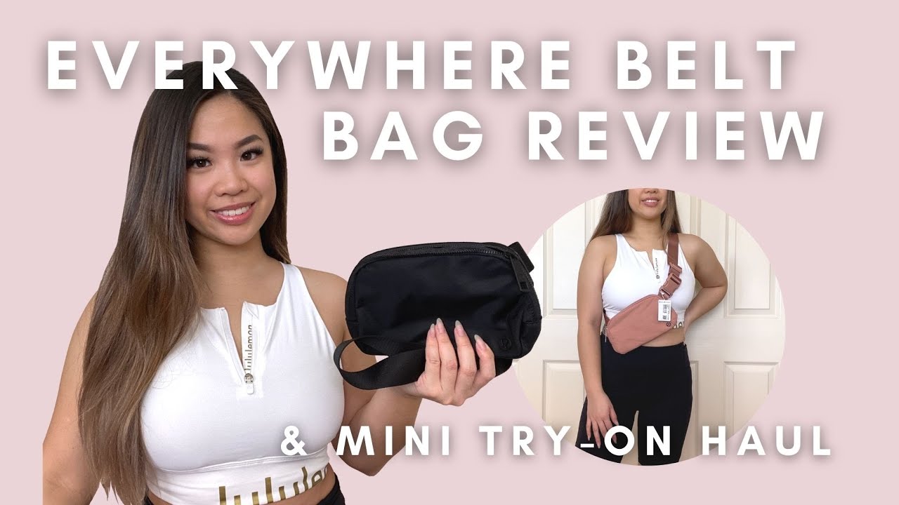 LULULEMON EVERYWHERE BELT BAG 1L REVIEW & MINI TRY-ON HAUL | MOD SHOTS | 2021