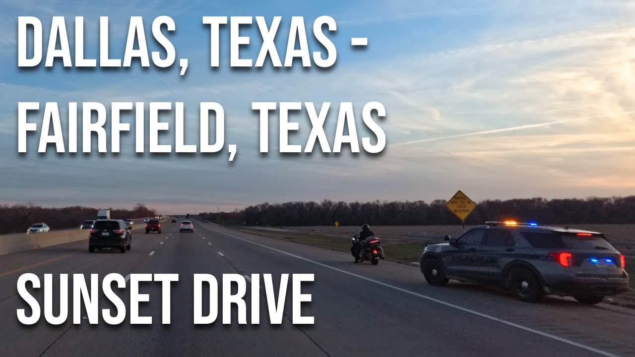 Dallas, Texas to Fairfield, Texas sunset drive! Drive with me on a Texas highway!