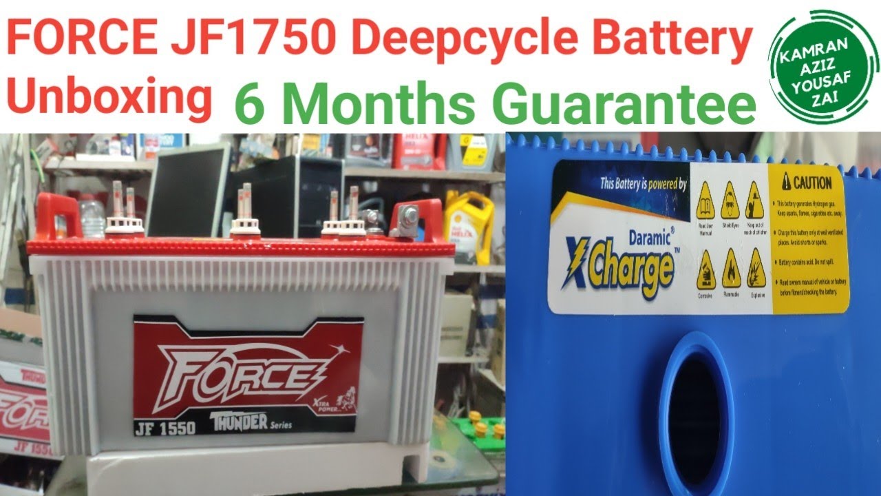 Force JF 1750 Deepcycle Battery Unboxing||Force Deepcycle Batteries Unboxing