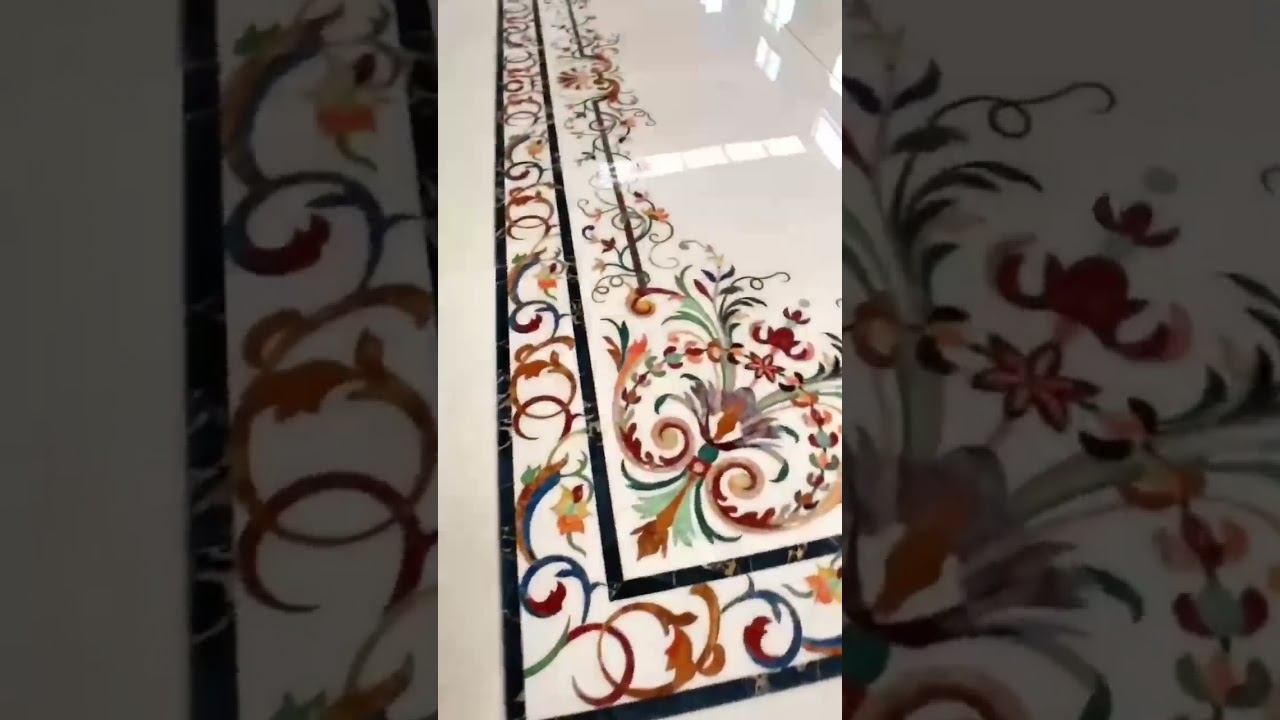 Beautiful Marble inlay flooring design ❤️🔥