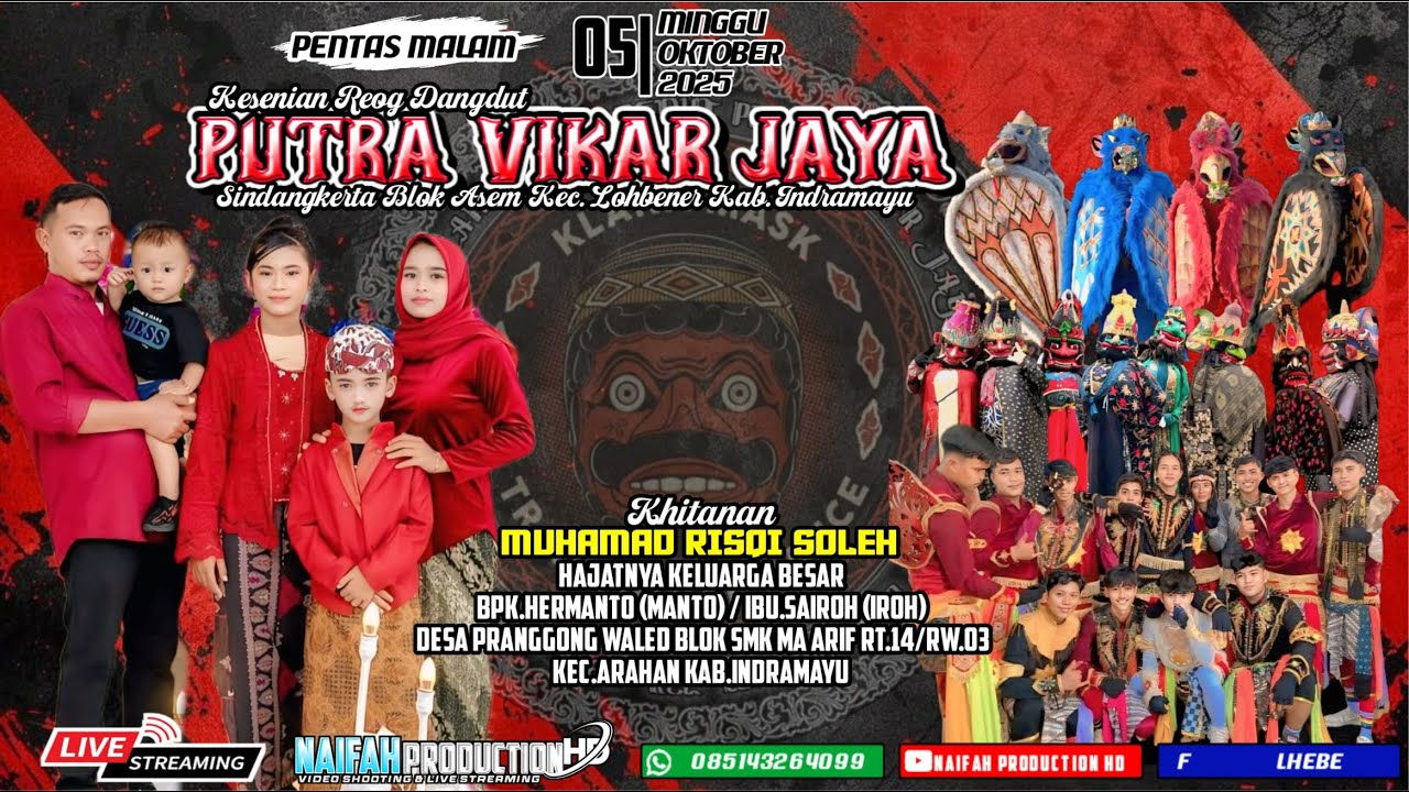 LIVE PUTRA VIKAR JAYA | HJT. BPK. HERMANTO (MANTO) / IBU SAIROH (IROH) | PRANGGONG WALED | 5 10 2025