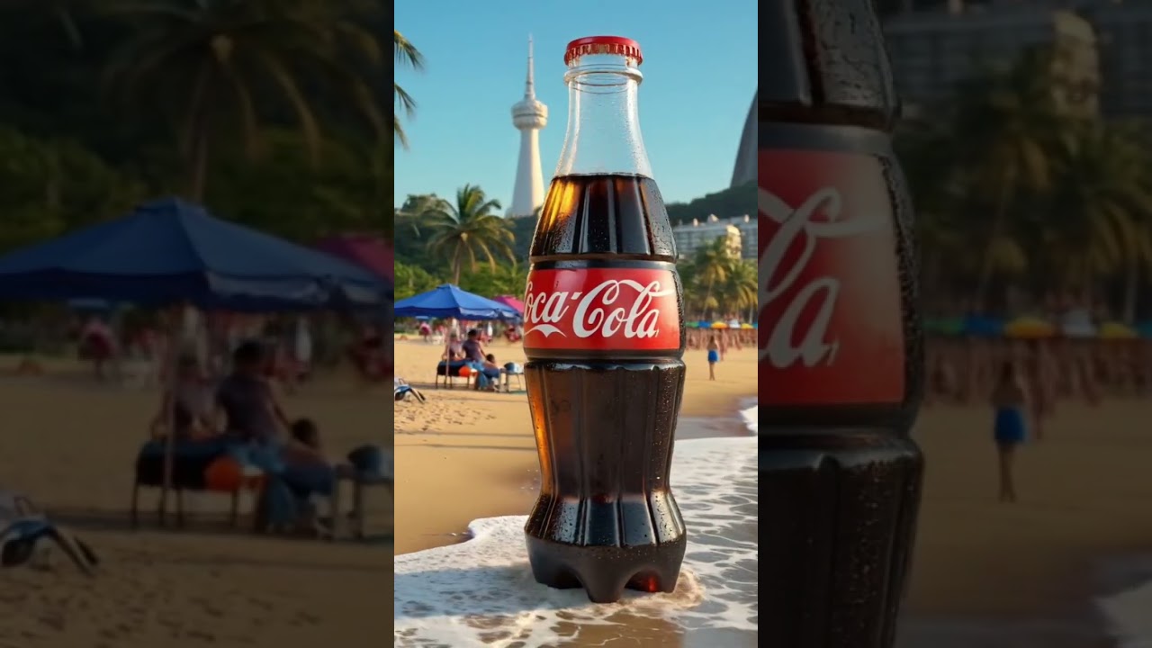 Coca Cola and Oreos are big in the middle of a crowd of people #food #ai #cocacola #oreo #paris