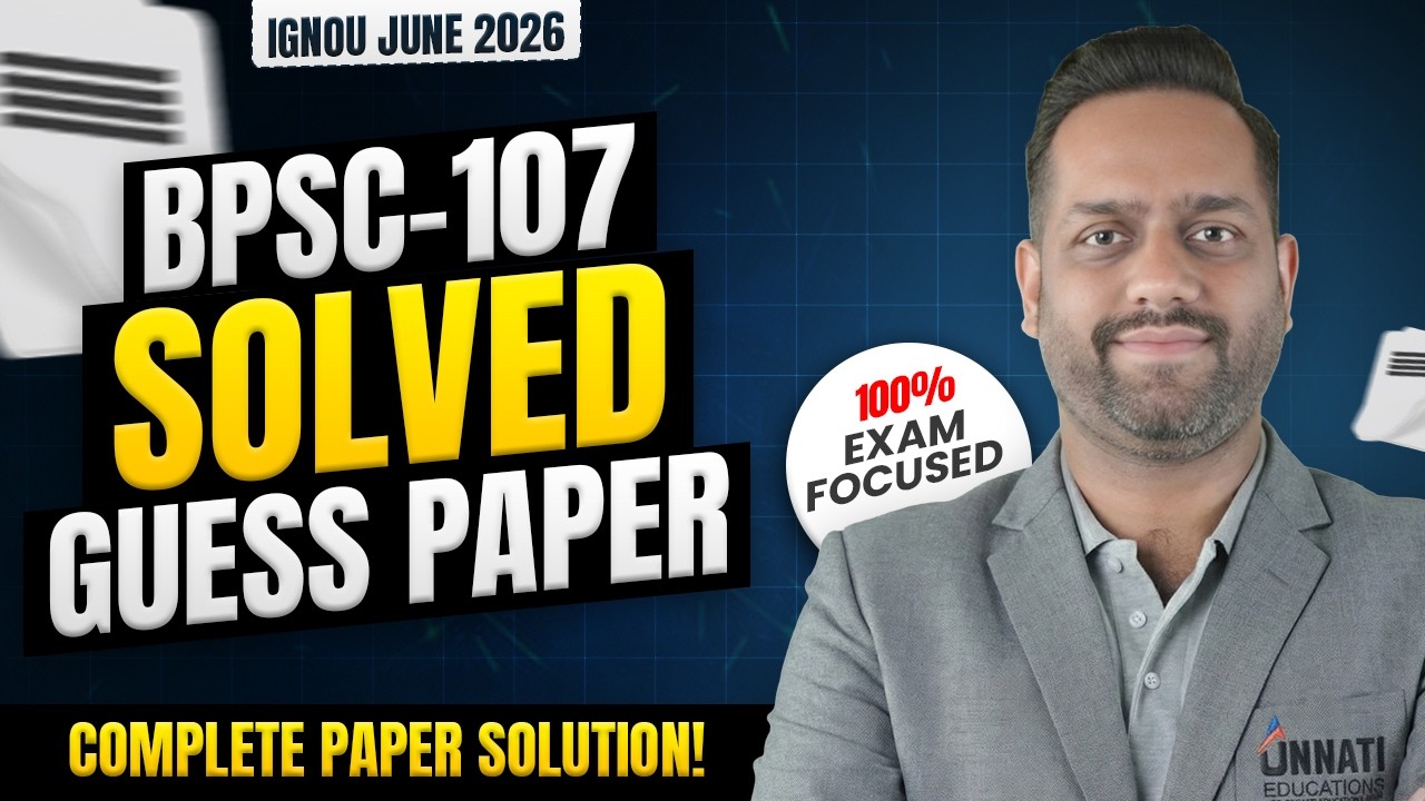 BPSC 107 Guess Paper 2026 | IGNOU BPAC 110 Perspectives on International Relations and World History