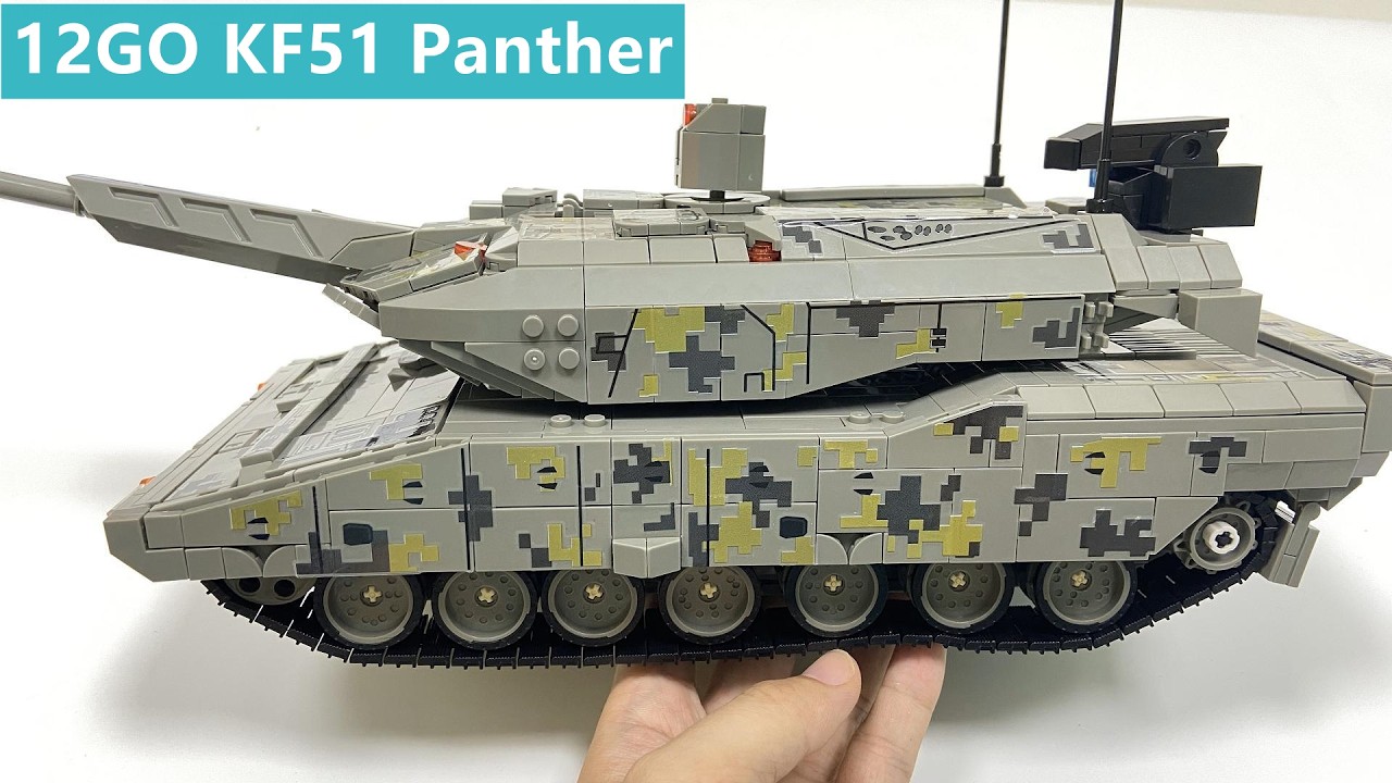 Speed Build A Lego Modern Tank With Interior And RC-12GO 96001 KF51 Panther Review