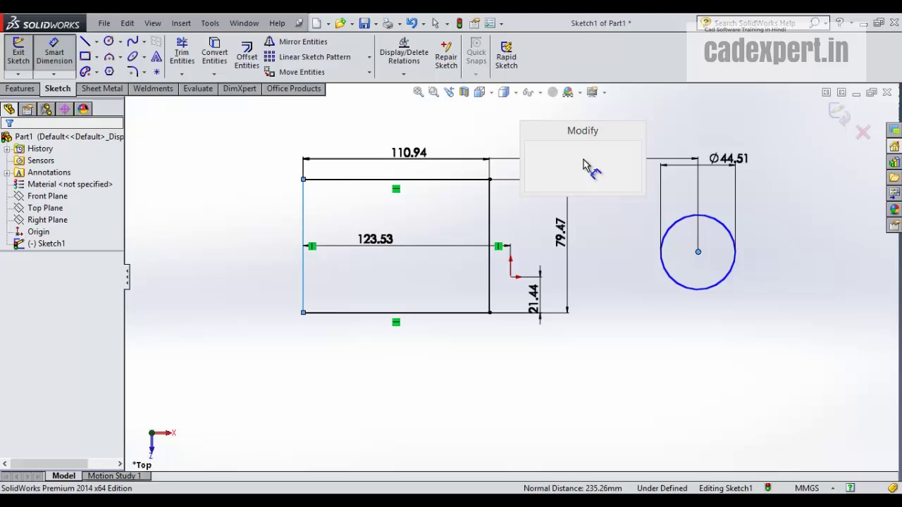 SolidWorks Tutorials in Hindi 