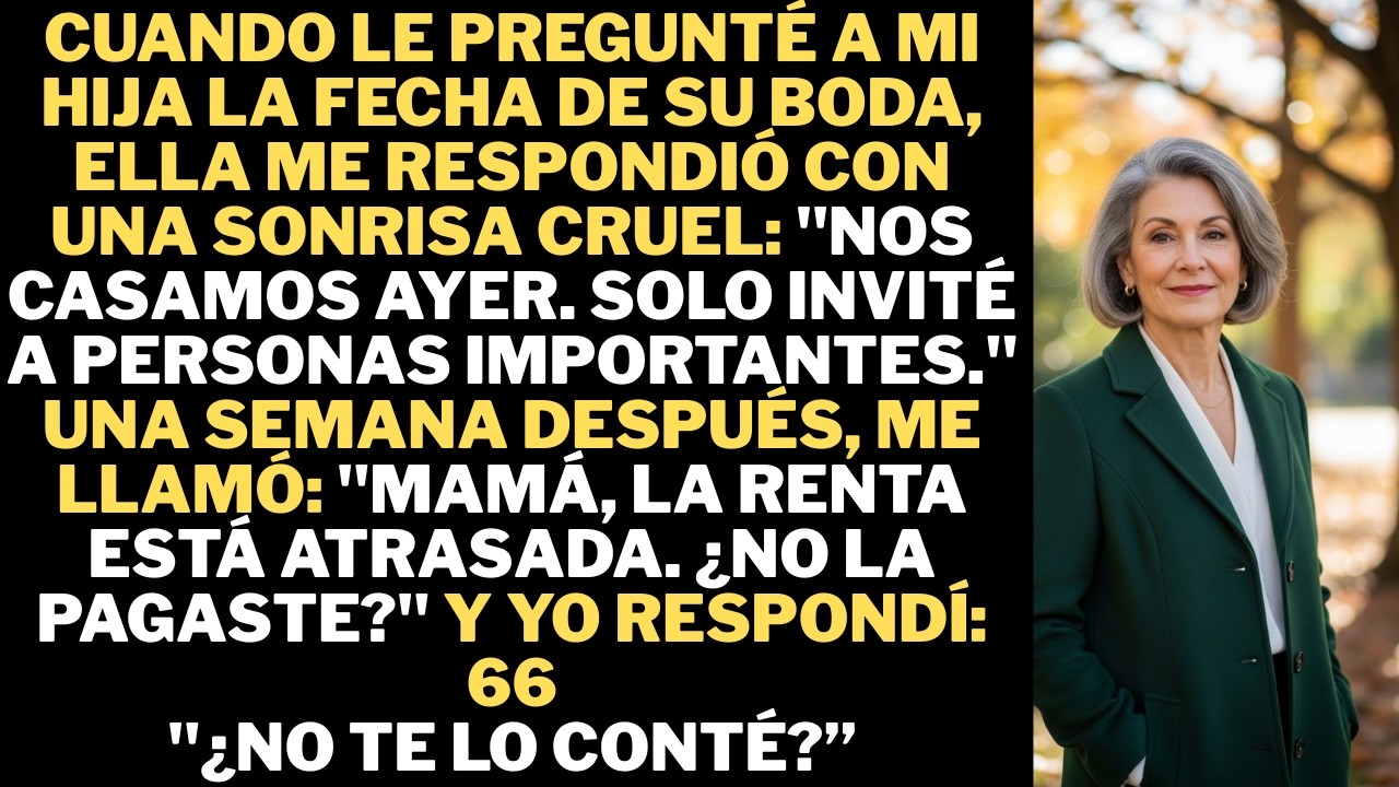 Le pregunté con ilusión cuándo sería la boda…y mi hija, sin mirarme siquiera, respondió con frialda
